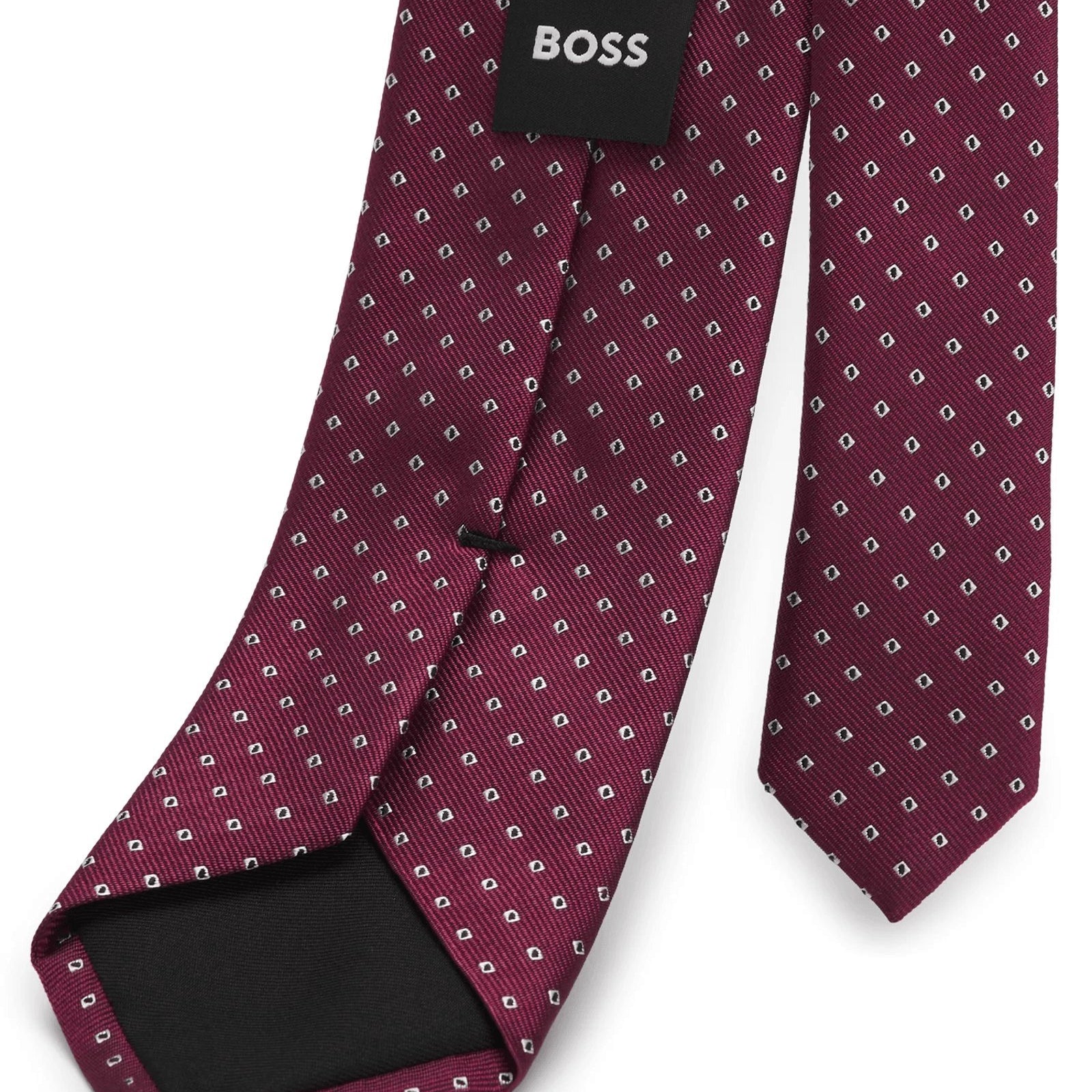 BOSS Silk-blend tie with jacquard-woven pattern