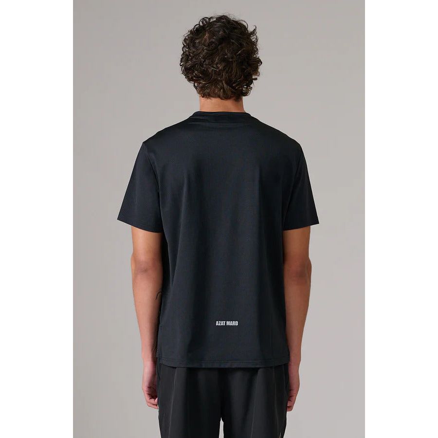 AZAT MARD BLACK/GREY MARL ACTIVEWEAR T-SHIRT - Yooto