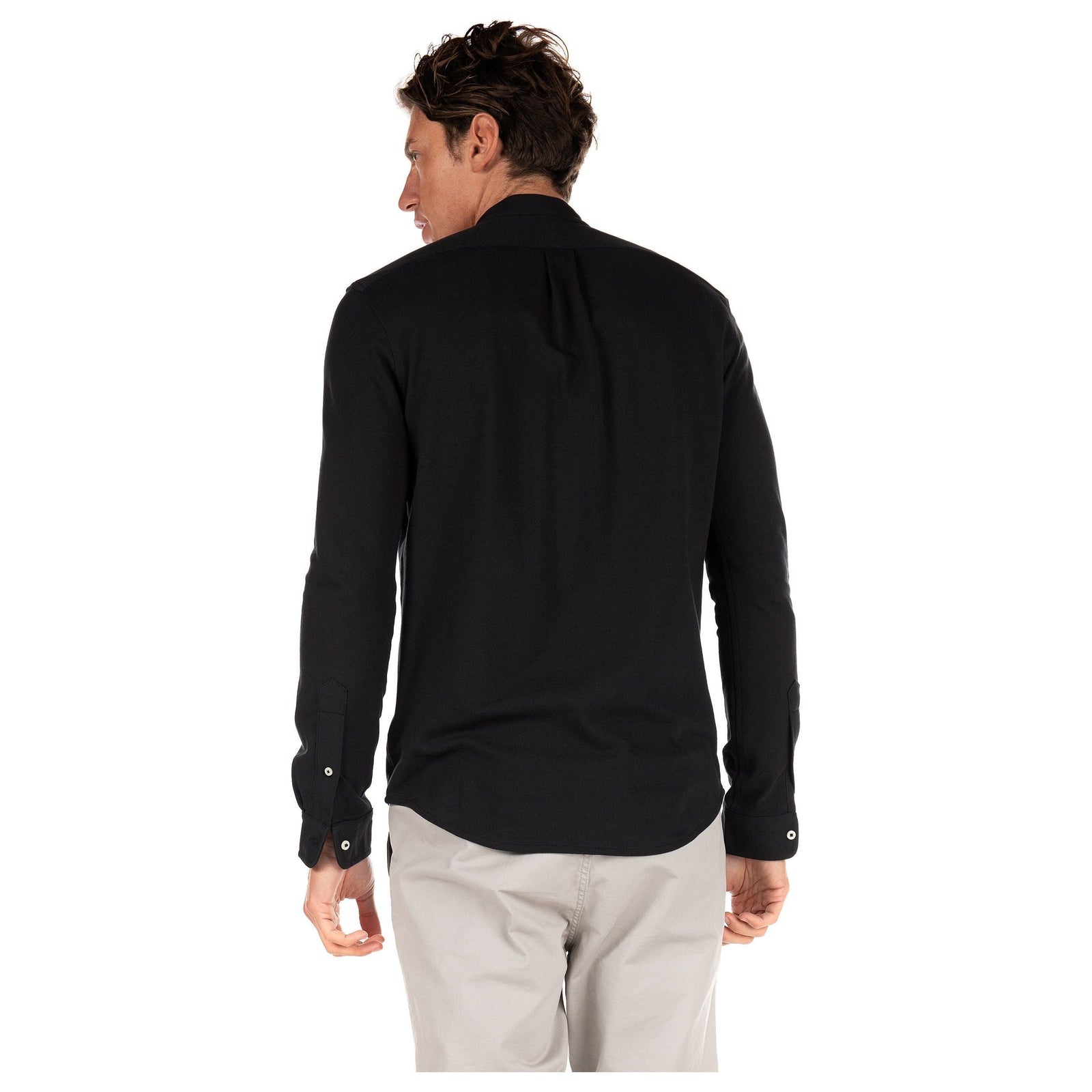 RALPH LAUREN FEATHERWEIGHT MESH SHIRT-BLACK