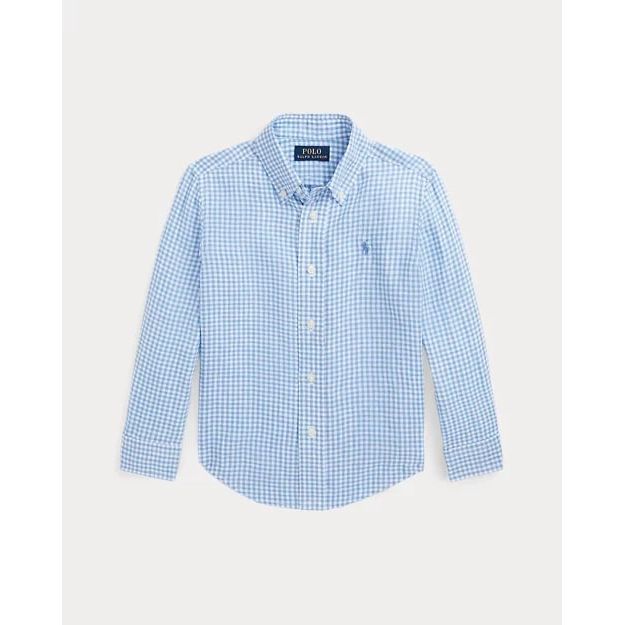 POLO RALPH LAUREN PLAID LINEN SHIRT - Yooto