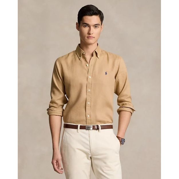 POLO RALPH LAUREN CUSTOM FIT LINEN SHIRT - Yooto