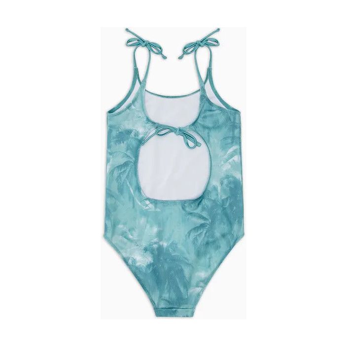 EMPORIO ARMANI KIDS ALL-OVER PALM-TREE PRINT ONE-PIECE SWIMSUIT