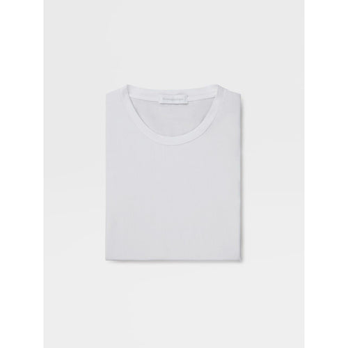 Load image into Gallery viewer, White Stretch Cotton T-Shirt
