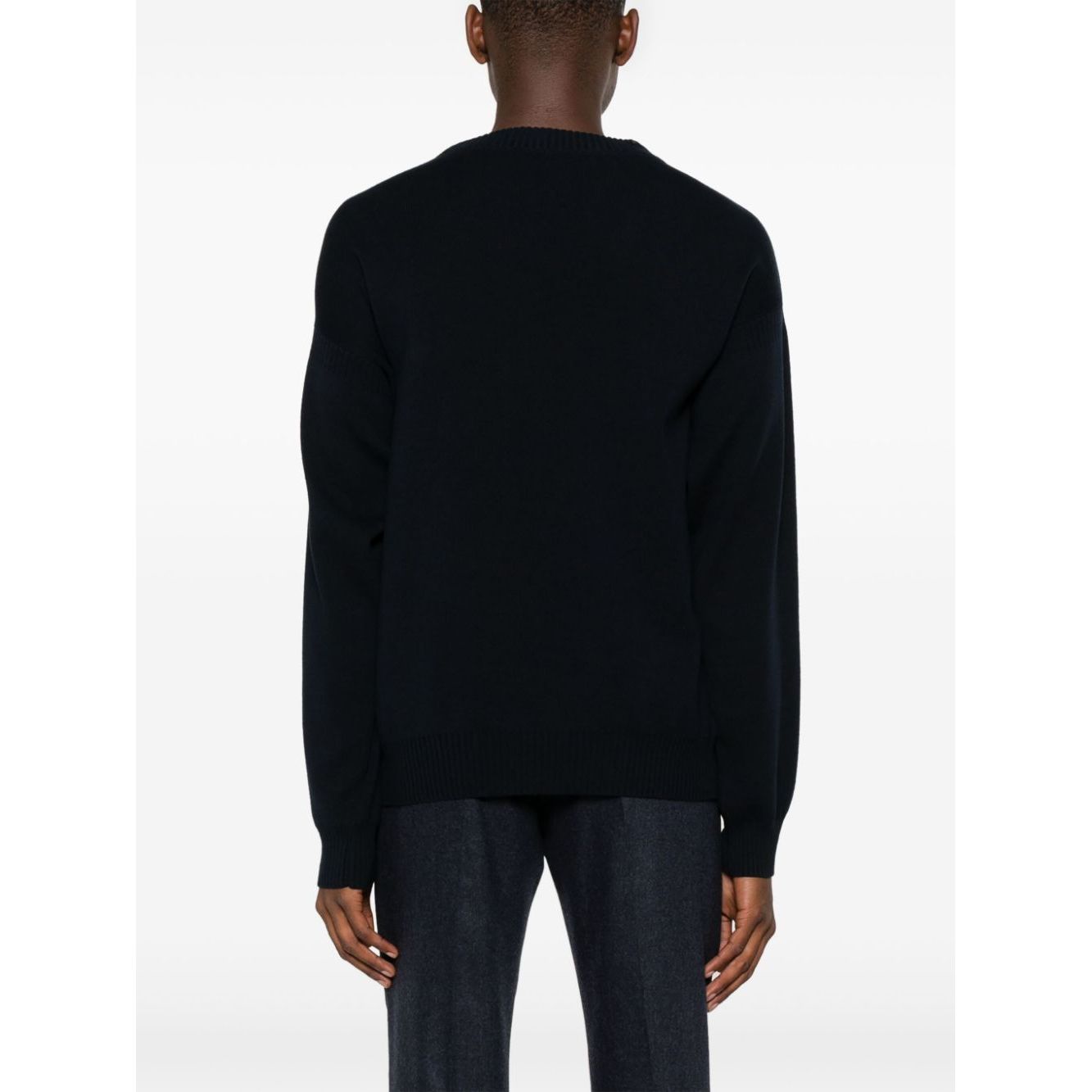 EMPORIO ARMANI logo-flocked sweater