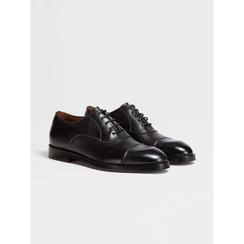 Load image into Gallery viewer, ZEGNA BLACK LEATHER TORINO OXFORD SHOES
