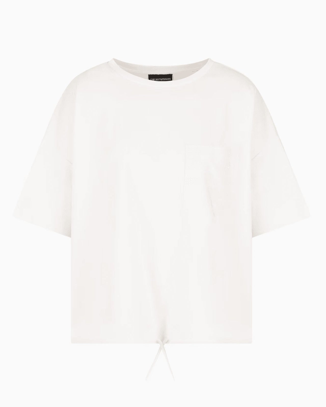 EMPORIO ARMANI Supima-jersey T-shirt with logo patch pocket