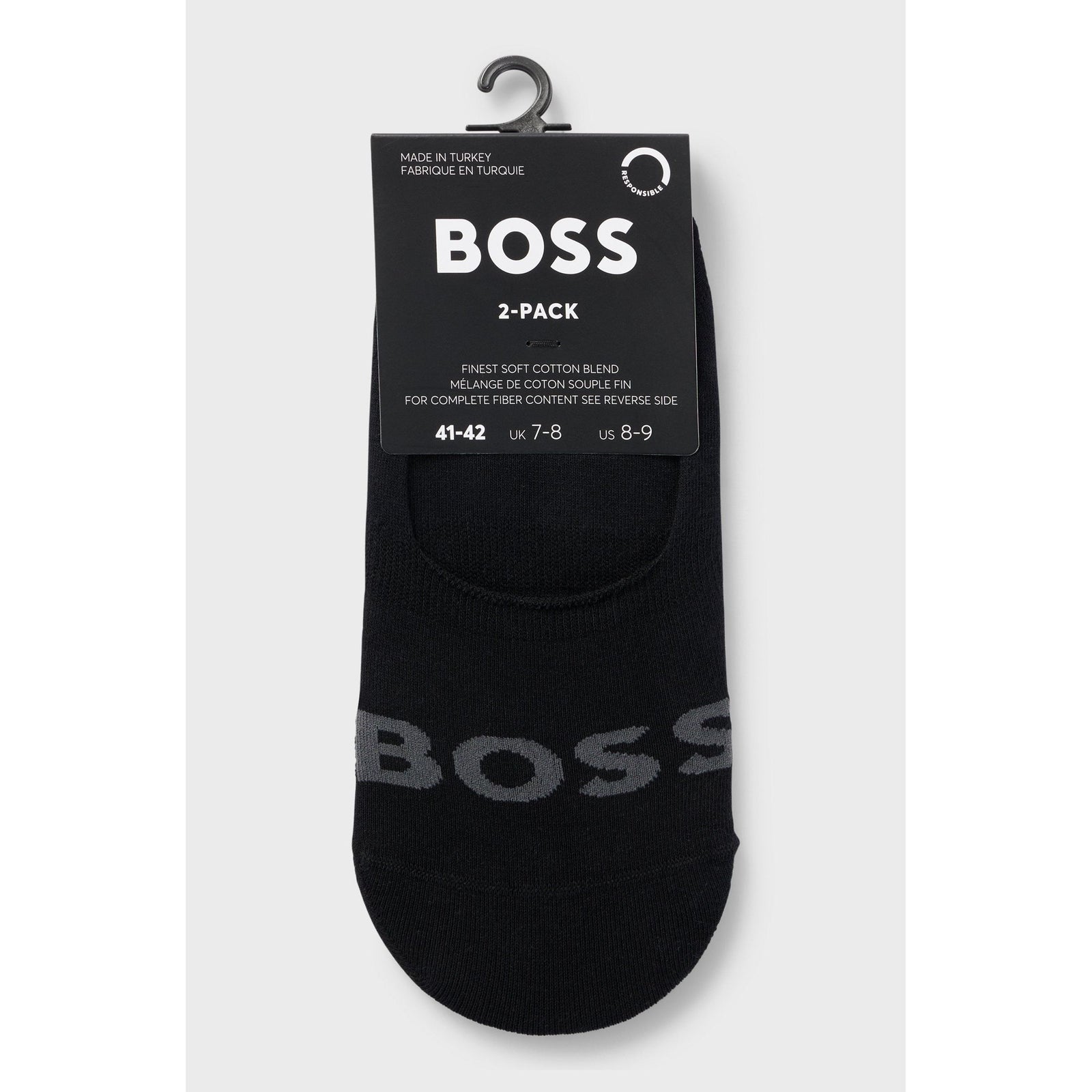 BOSS TWO-PACK OF INVISIBLE SOCKS WITH LOGO DETAILS