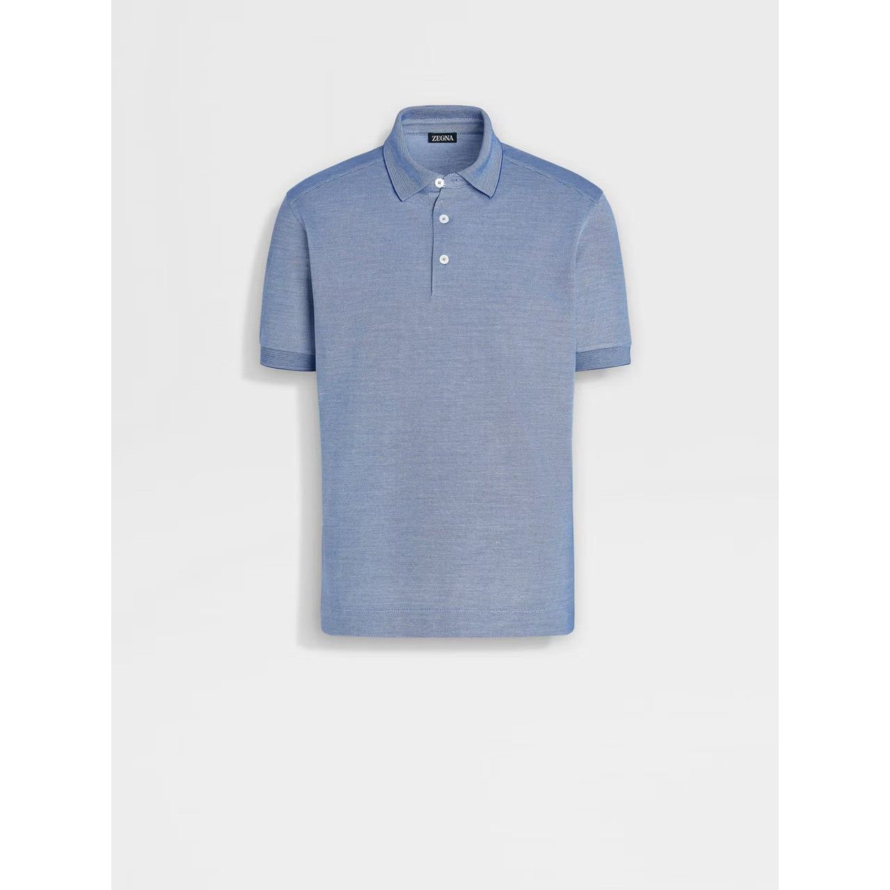 ZEGNA COTTON AND SILK POLO SHIRT