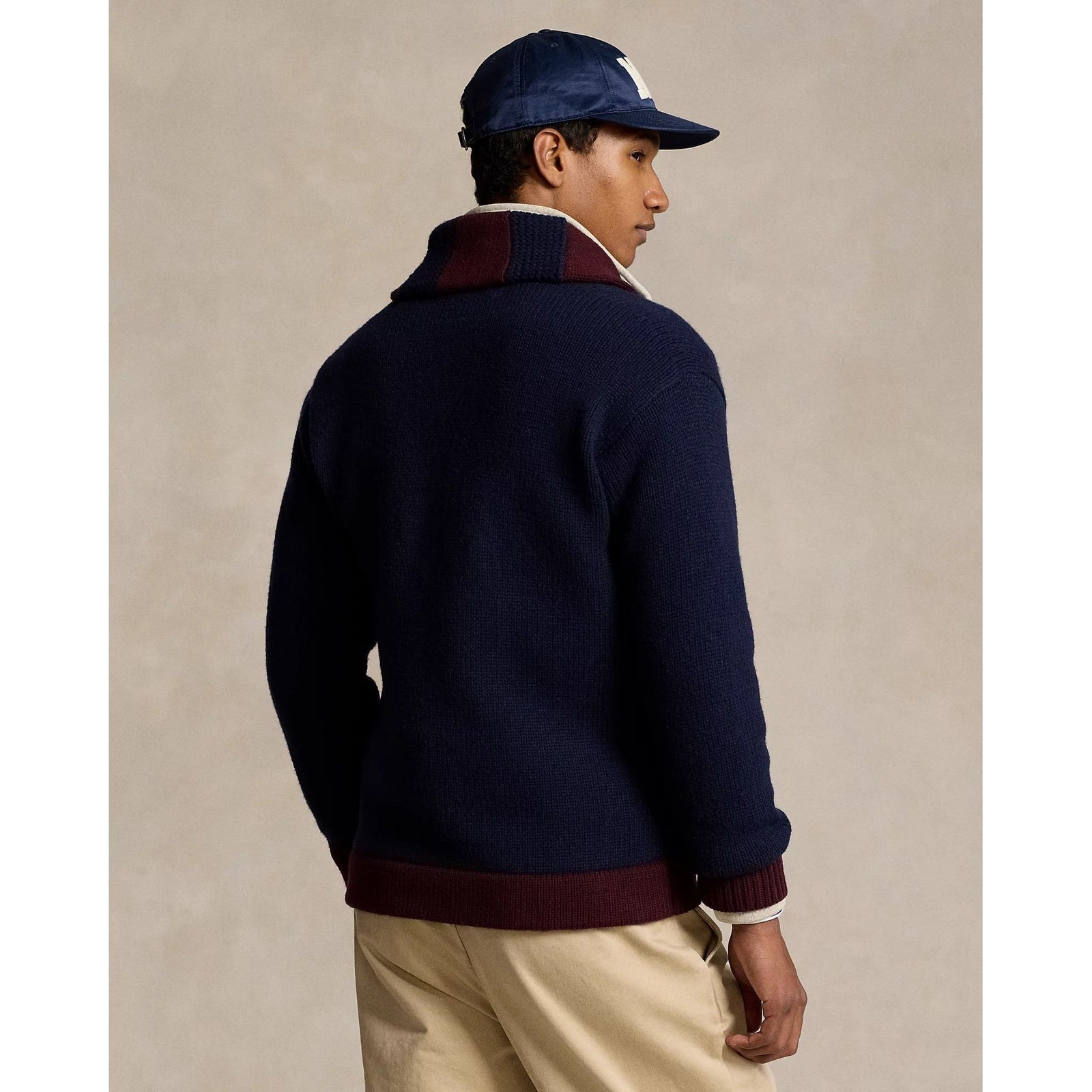 POLO RALPH LAUREN WOOL-BLEND LETTERMAN CARDIGAN