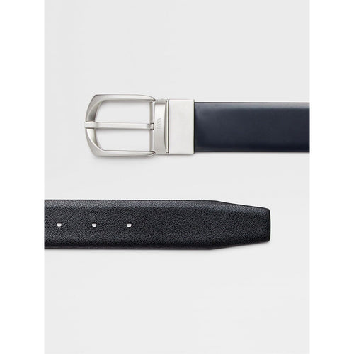 Load image into Gallery viewer, ZEGNA BLUE AND BLACK REVERSIBLE LEATHER BELT
