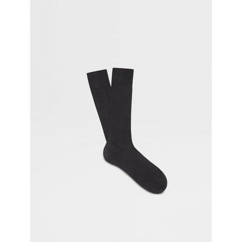 Load image into Gallery viewer, ZEGNA NAVY BLUE COTTON SOCKS
