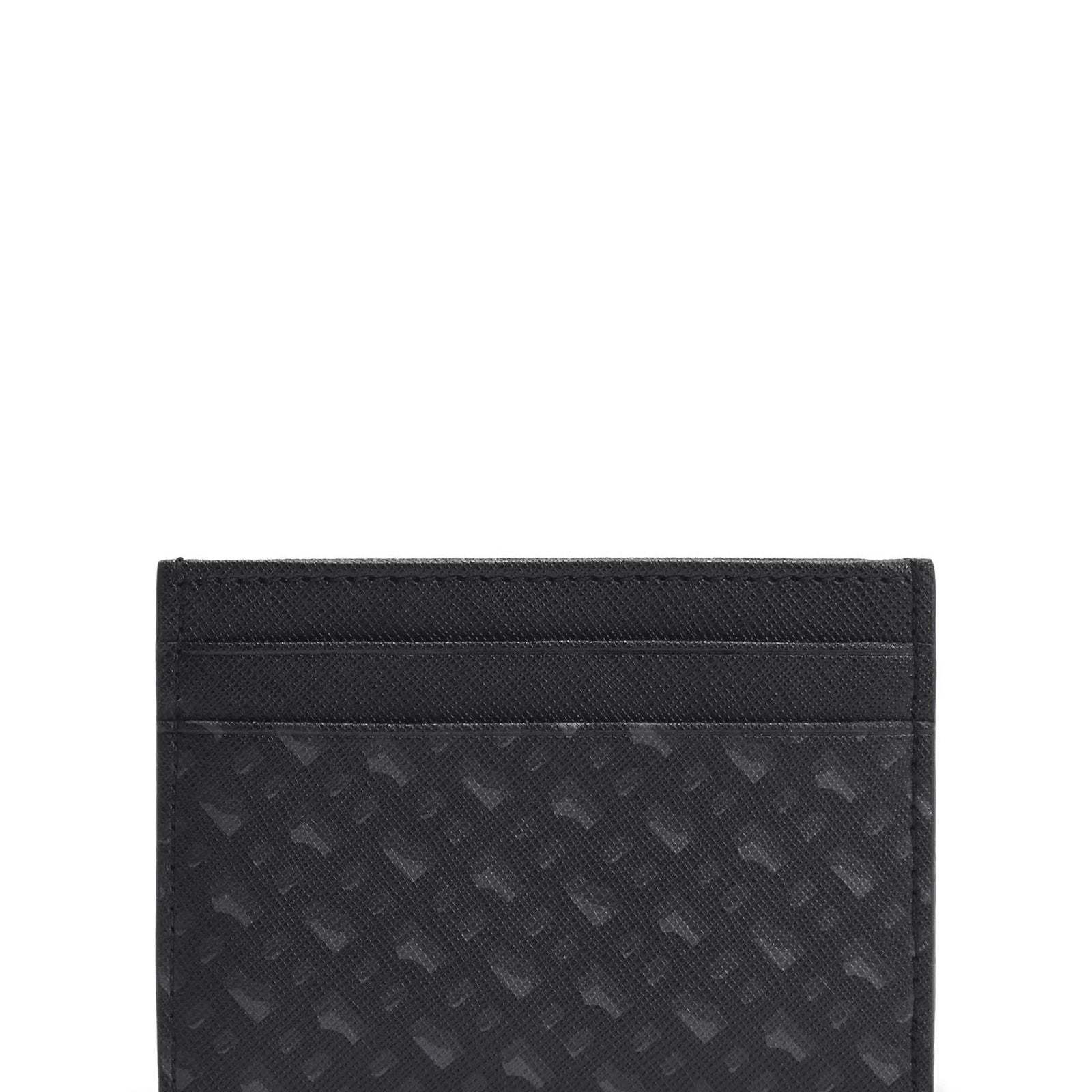 BOSS Monogram card holder with Double B trim