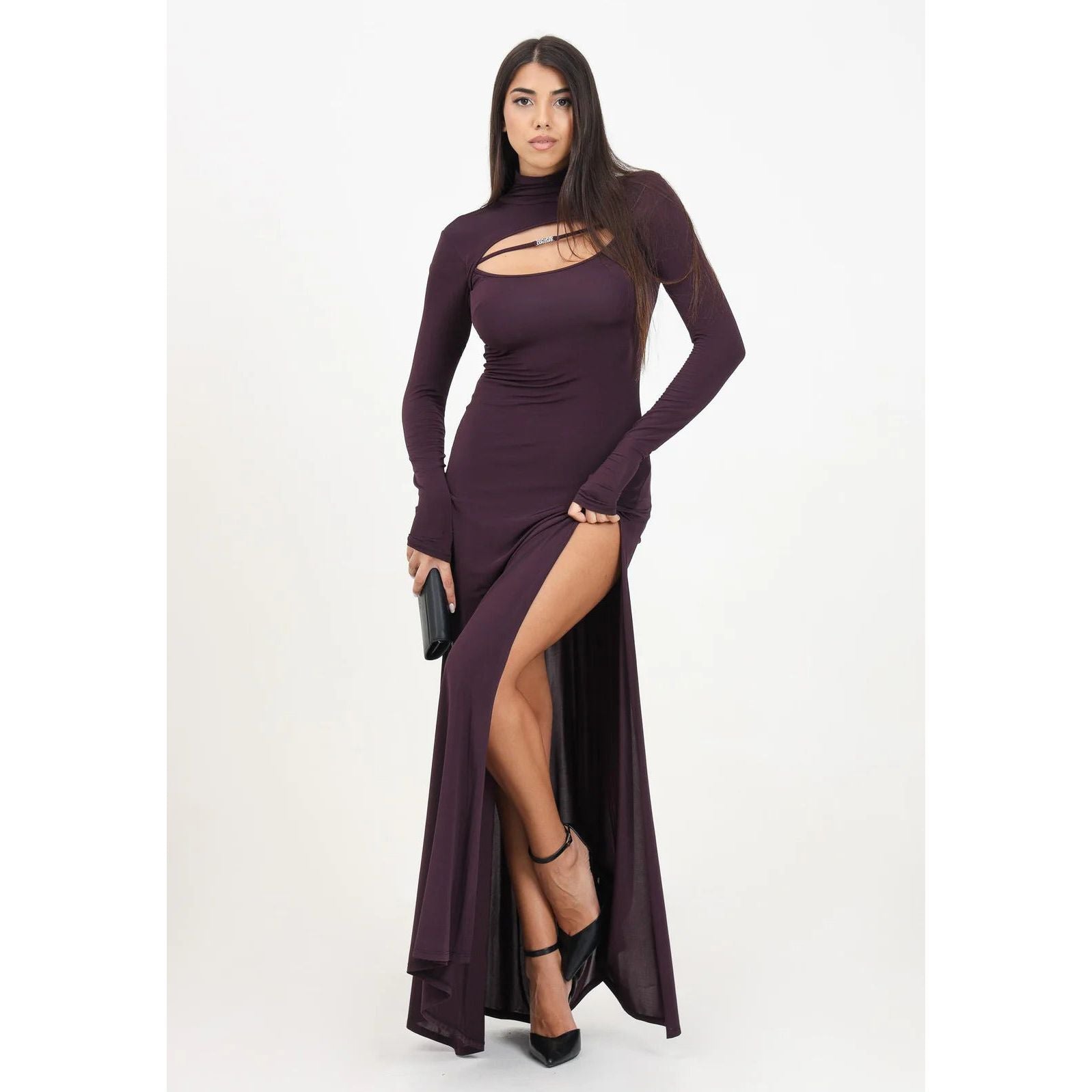 VERSACE JEANS COUTURE Women's Purple Long Dress