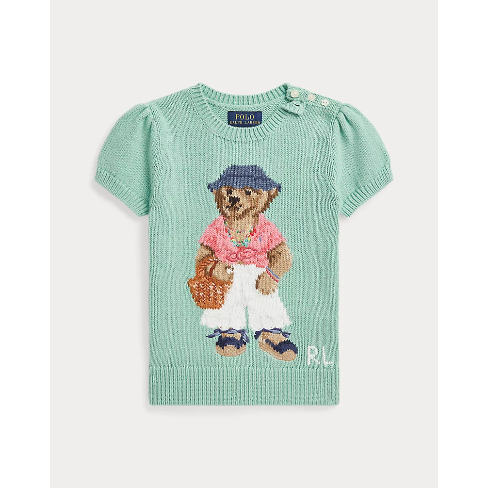 POLO RALPH LAUREN POLO BEAR COTTON SHORT-SLEEVE JUMPER