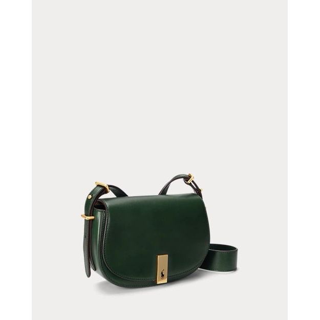 RALPH LAUREN Polo ID Calfskin Mini Saddle Bag