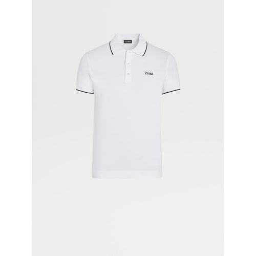 Load image into Gallery viewer, ZEGNA Grey Mélange Stretch Cotton Short-sleeve Polo
