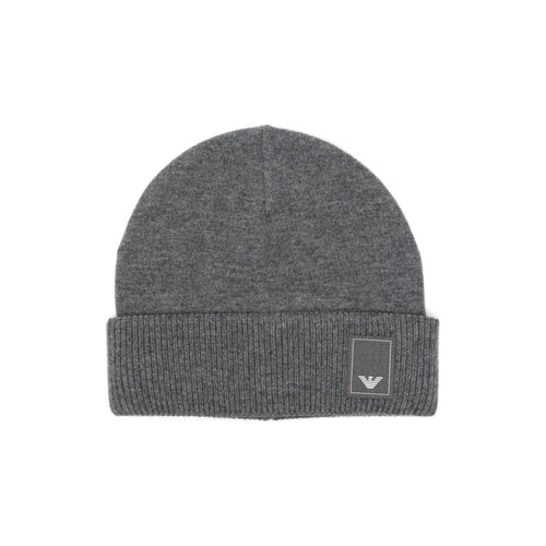 Load image into Gallery viewer, EMPORIO ARMANI logo-patch beanie hat
