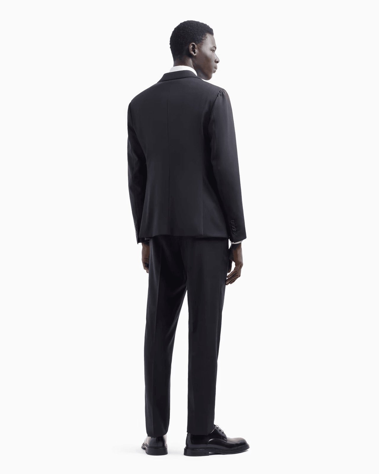 EMPORIO ARMANI Slim-fit, single-breasted suit in natural, tropical, stretch light wool