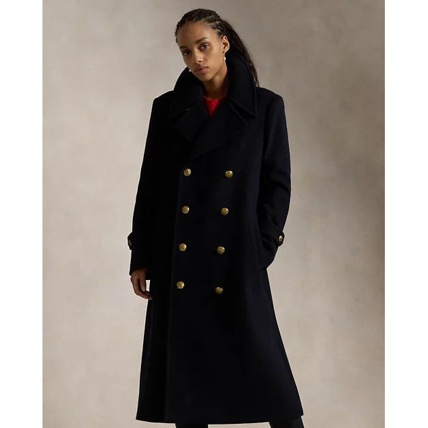 RALPH LAUREN Wool Melton Long Coat