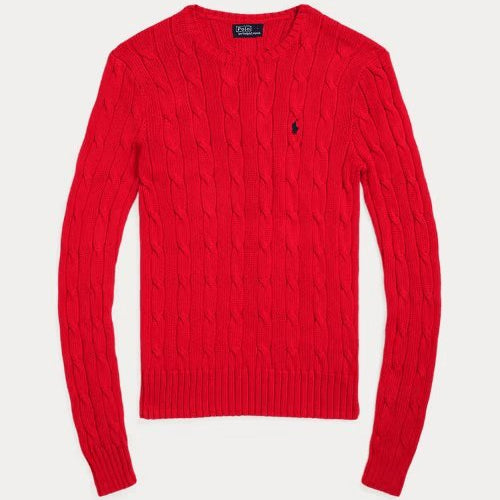 Load image into Gallery viewer, RALPH LAUREN Cable-Knit Cotton Crewneck Jumper
