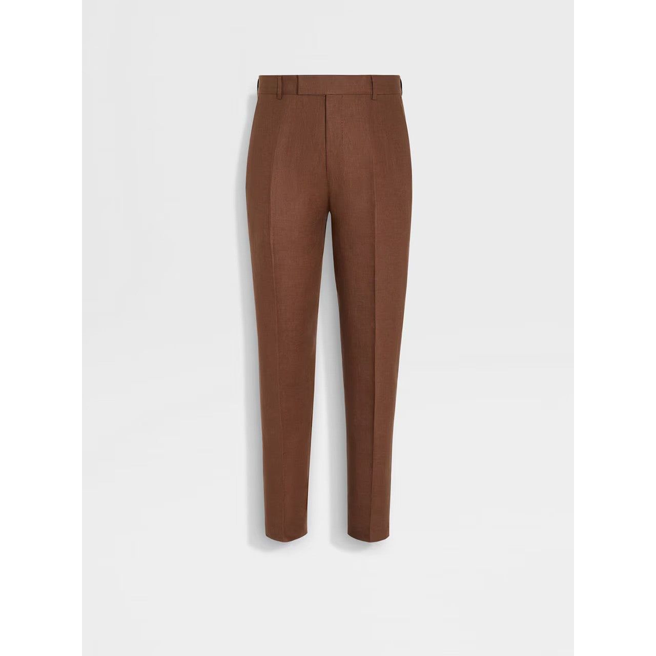 ZEGNA BROWN OASI LINO PANTS