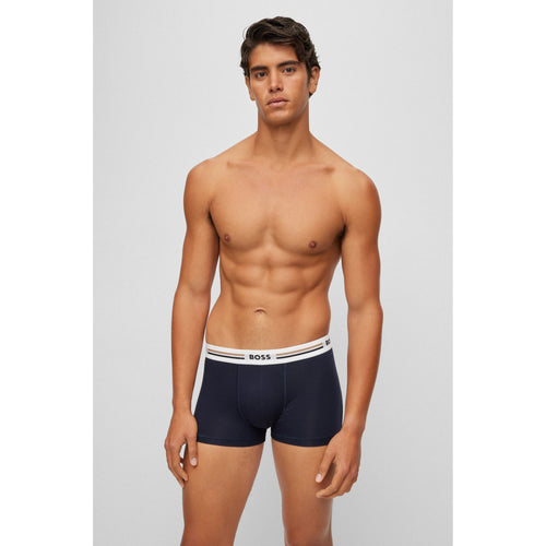 Load image into Gallery viewer, BOSS THREE-PACK OF SOFT-TOUCH STRETCH TRUNKS WITH LOGO WAISTBANDS
