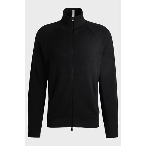 Load image into Gallery viewer, BOSS Zip-up cardigan in cotton and virgin wool
