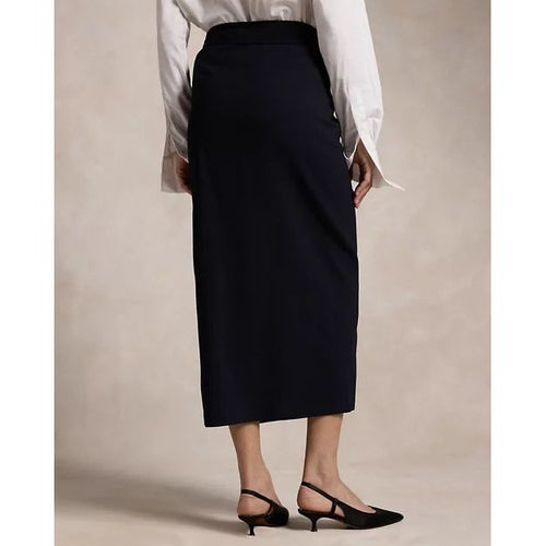 Load image into Gallery viewer, RALPH LAUREN Wool Crepe Wrap Skirt
