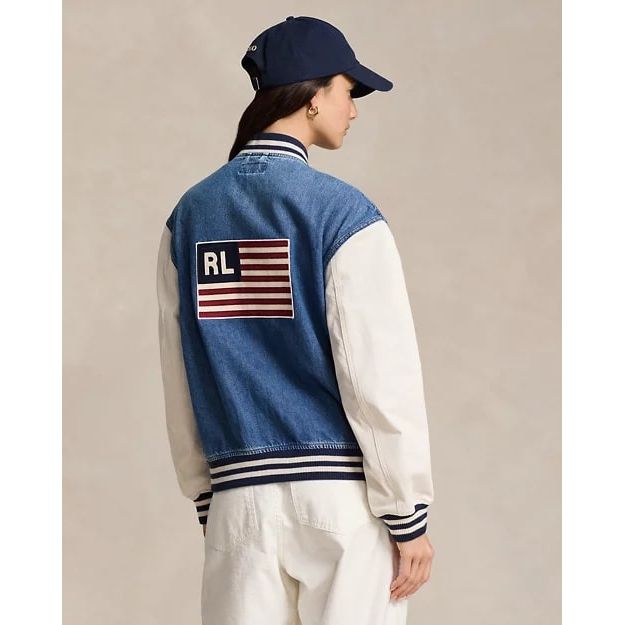 POLO RALPH LAUREN LOGO FLAG BOMBER JACKET - Yooto