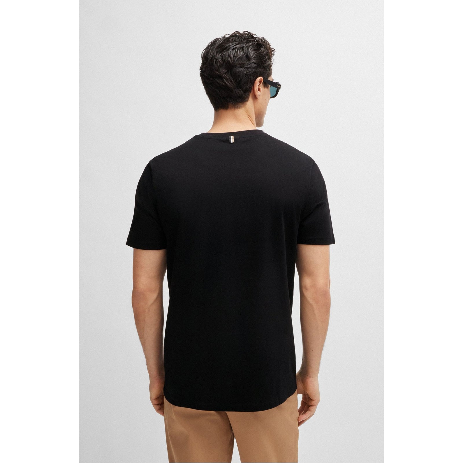 BOSS SLIM-FIT SHORT-SLEEVED T-SHIRT IN MERCERIZED COTTON