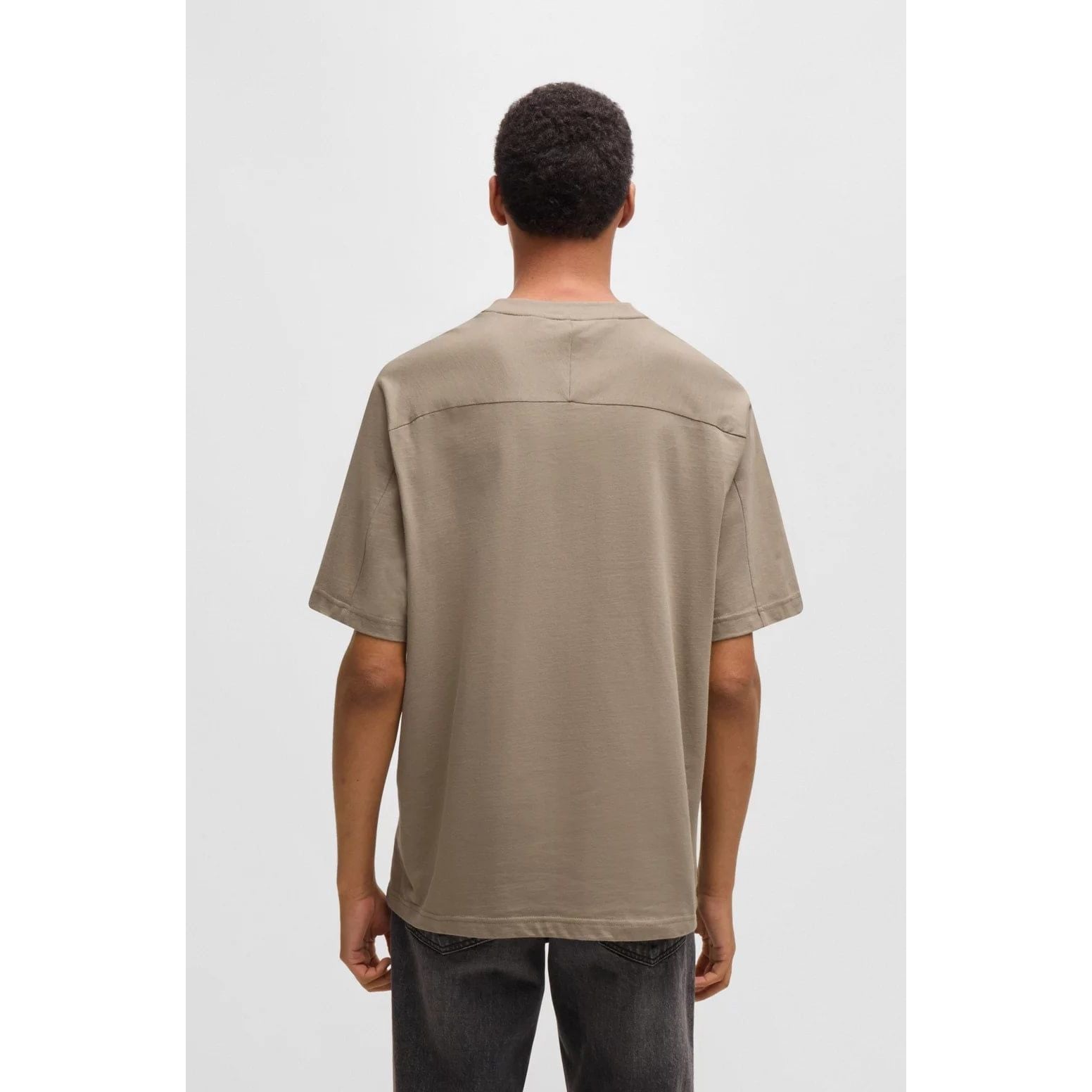 BOSS COTTON-JERSEY T-SHIRT WITH BRANDED CARGO POCKET