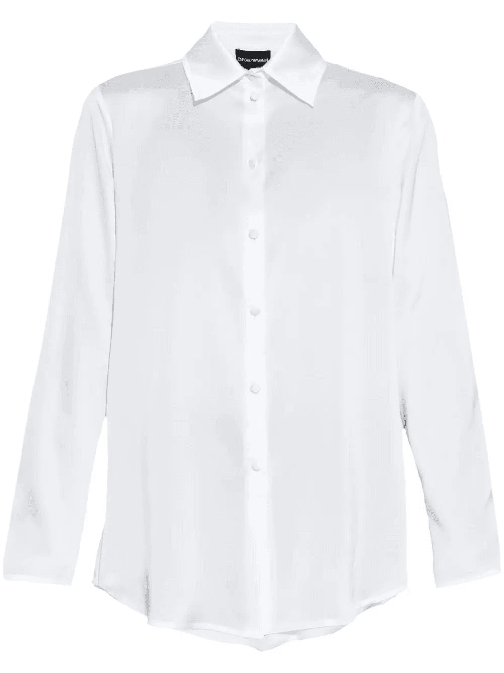 EMPORIO ARMANI rear-button satin shirt