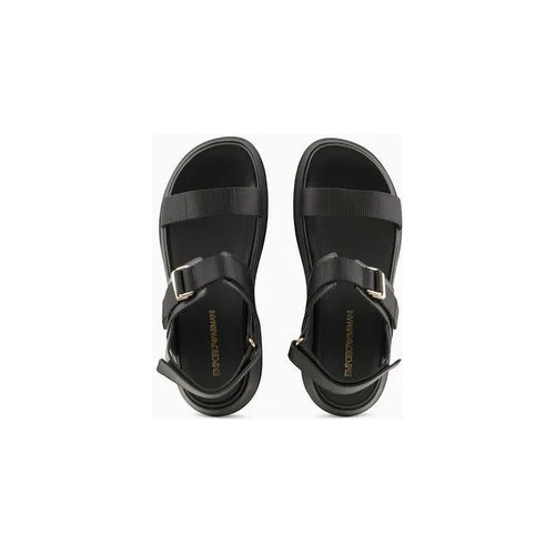 Load image into Gallery viewer, EMPORIO ARMANI LEATHER WEDGE SANDALS - Yooto
