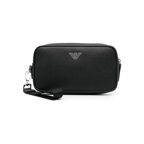 Load image into Gallery viewer, EMPORIO ARMANI Eagle-plaque zipped wash bag
