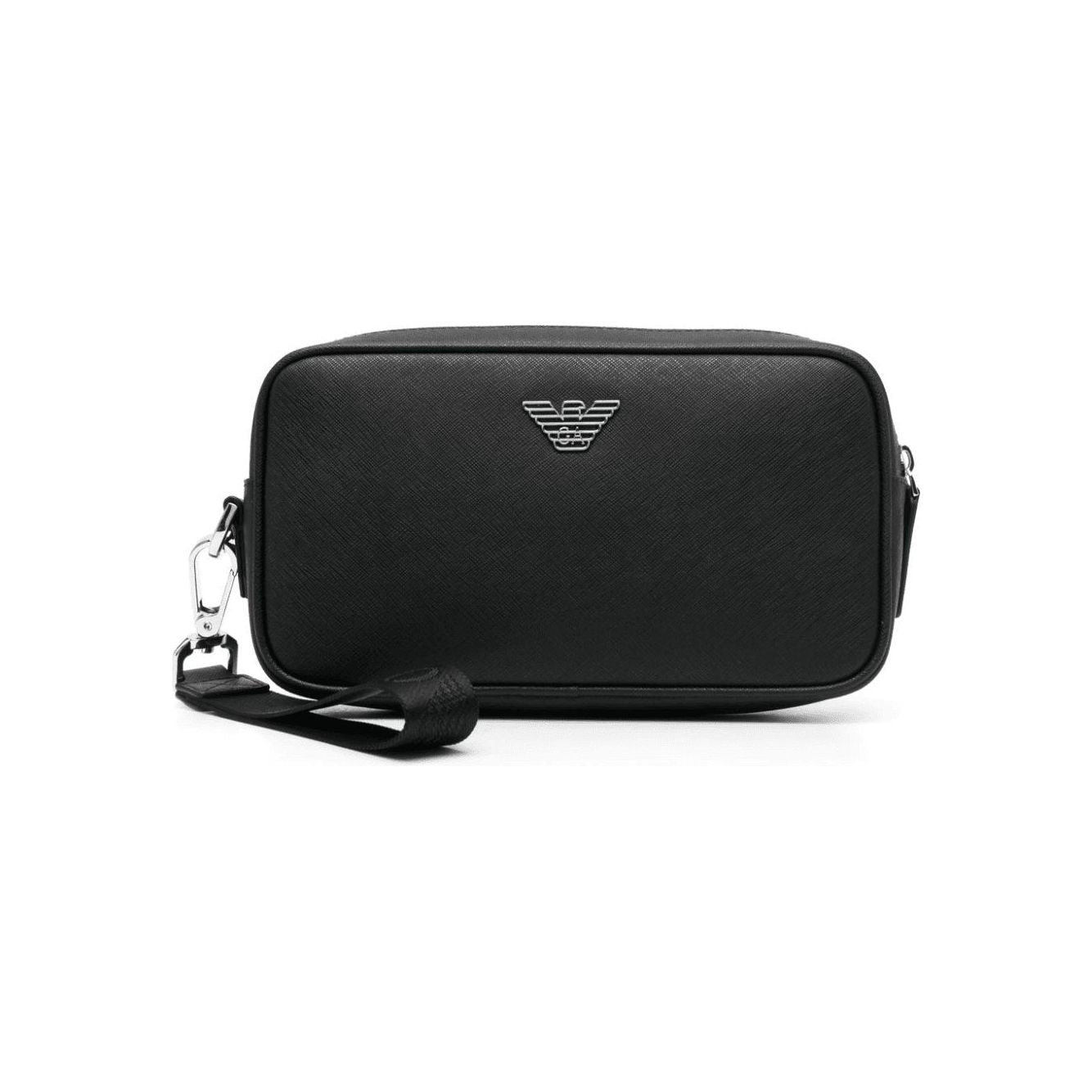 EMPORIO ARMANI Eagle-plaque zipped wash bag