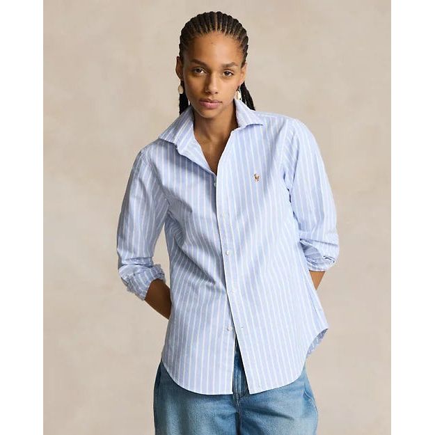 RALPH LAUREN Slim Fit Striped Oxford Shirt