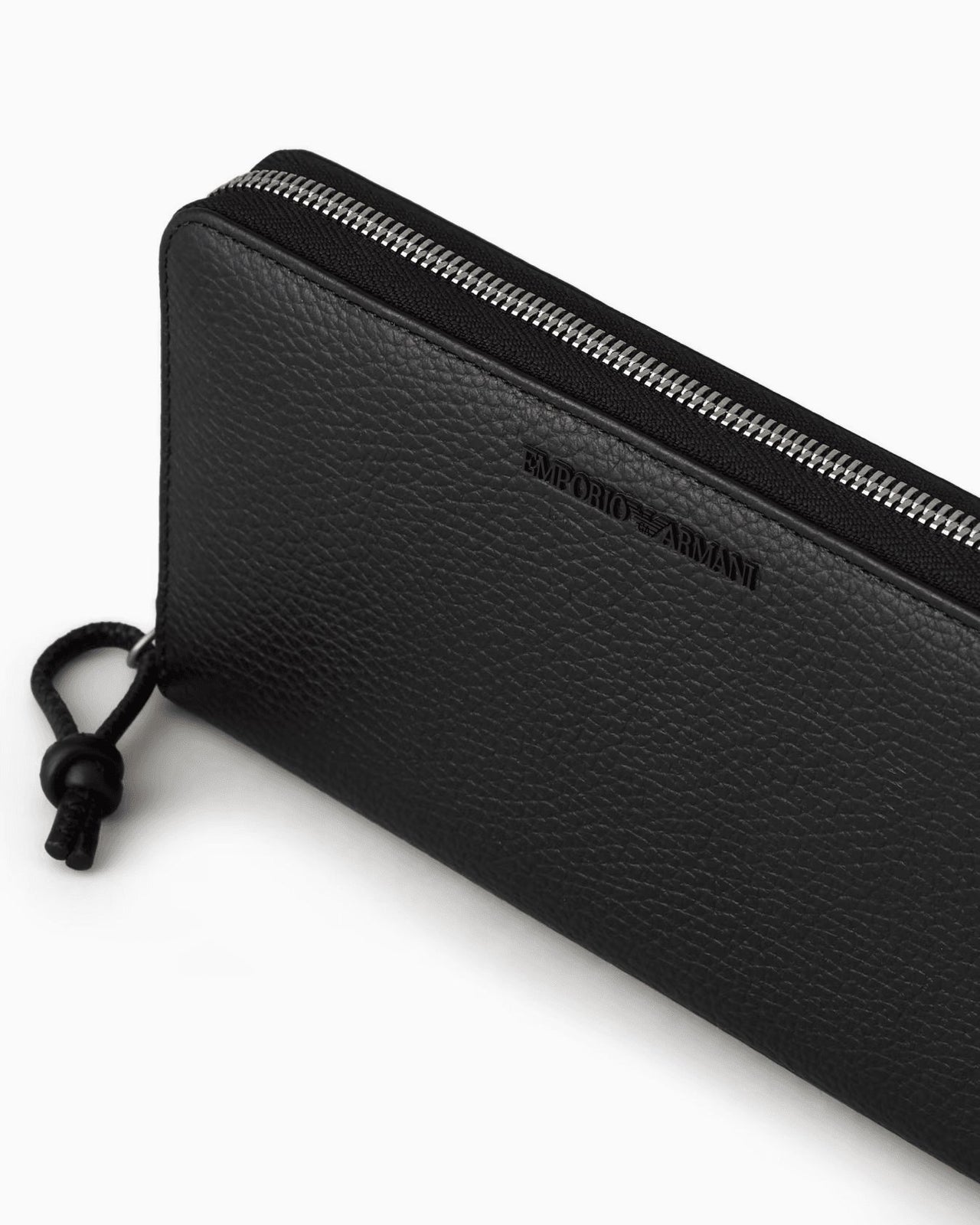 EMPORIO ARMANI Tumbled leather wallet with wrap-around zip