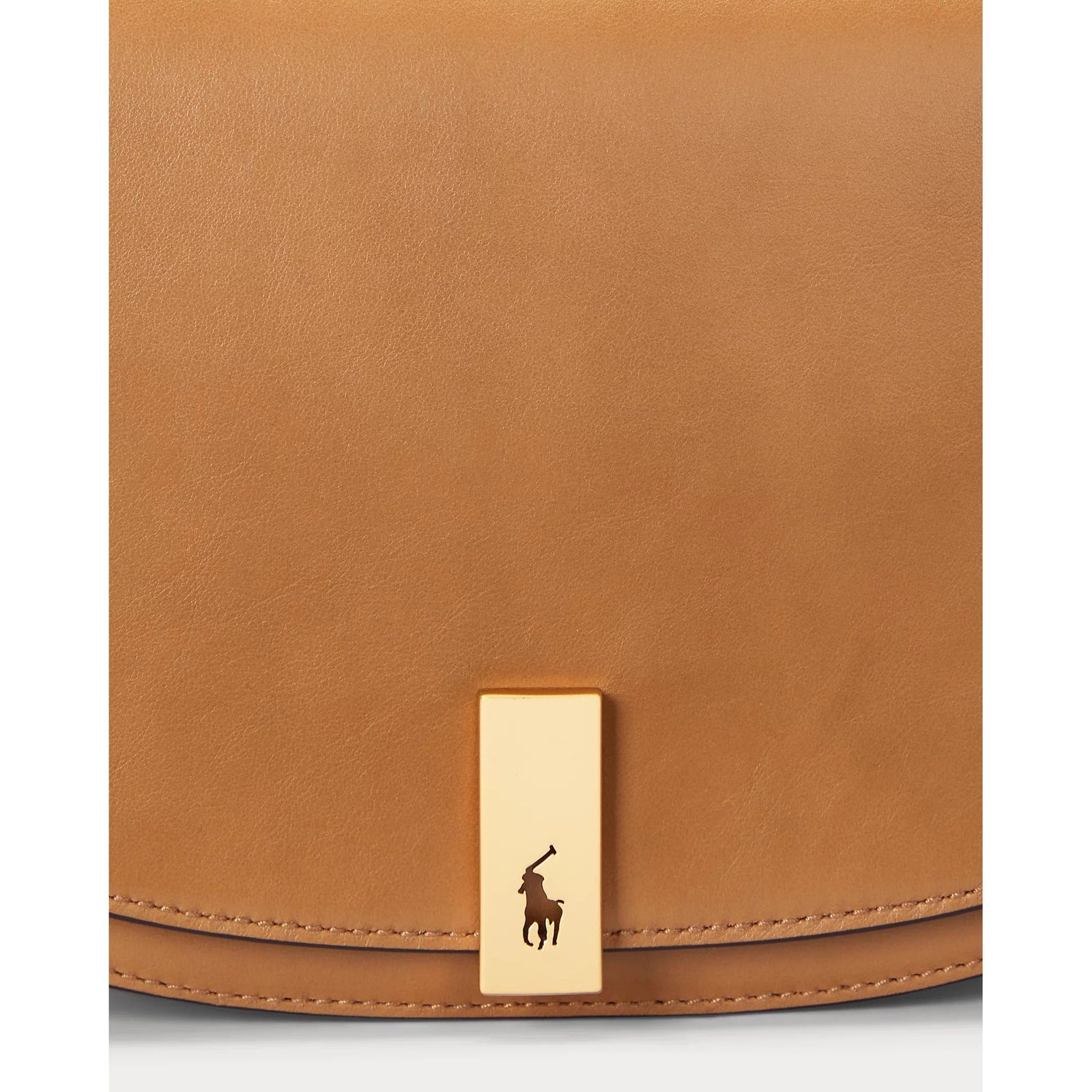 RALPH LAUREN Polo ID Leather Saddle Bag