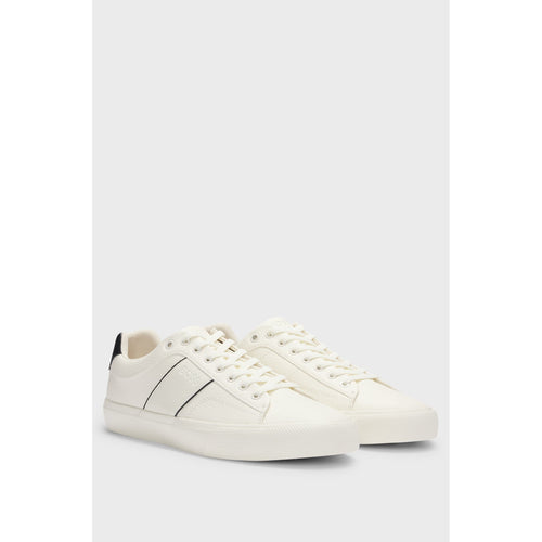 Load image into Gallery viewer, BOSS FAUX-LEATHER TRAINERS WITH PLAIN AND GRAINED TEXTURES
