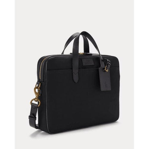 Load image into Gallery viewer, RALPH LAUREN Leather-Trim Canvas Briefcase
