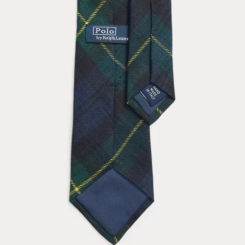 Load image into Gallery viewer, RALPH LAUREN Plaid-Print Linen Tie
