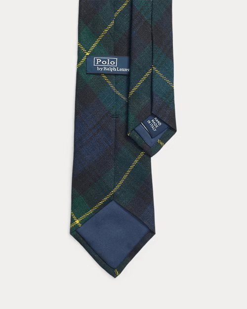 RALPH LAUREN Plaid-Print Linen Tie