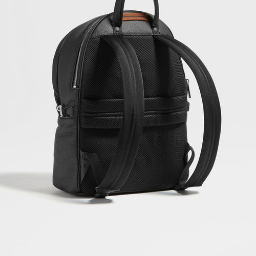 Load image into Gallery viewer, ZEGNA BLACK DEERSKIN HOODIE BACKPACK
