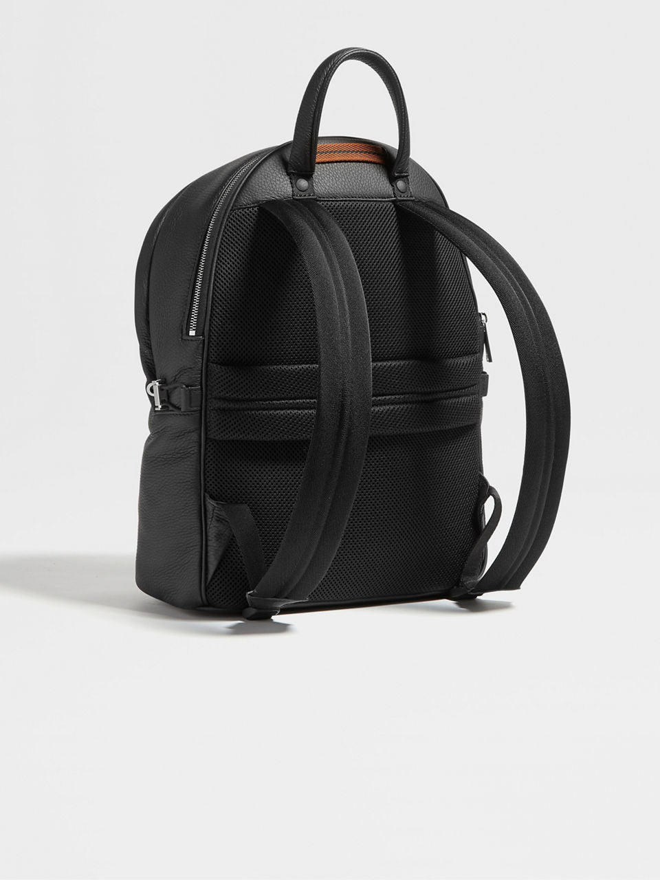 ZEGNA BLACK DEERSKIN HOODIE BACKPACK