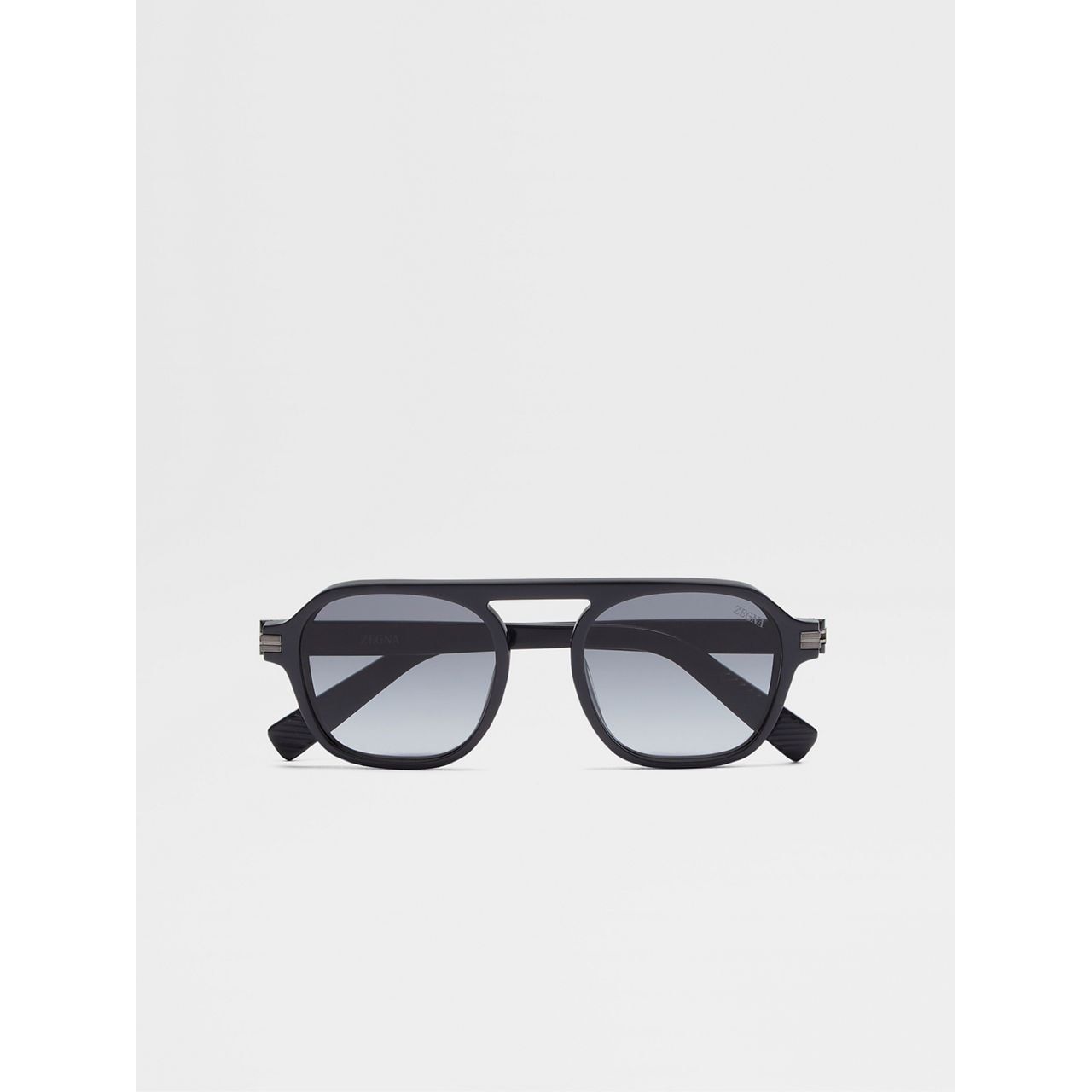 ZEGNA ASPHALT GREY AURORA II ACETATE SUNGLASSES