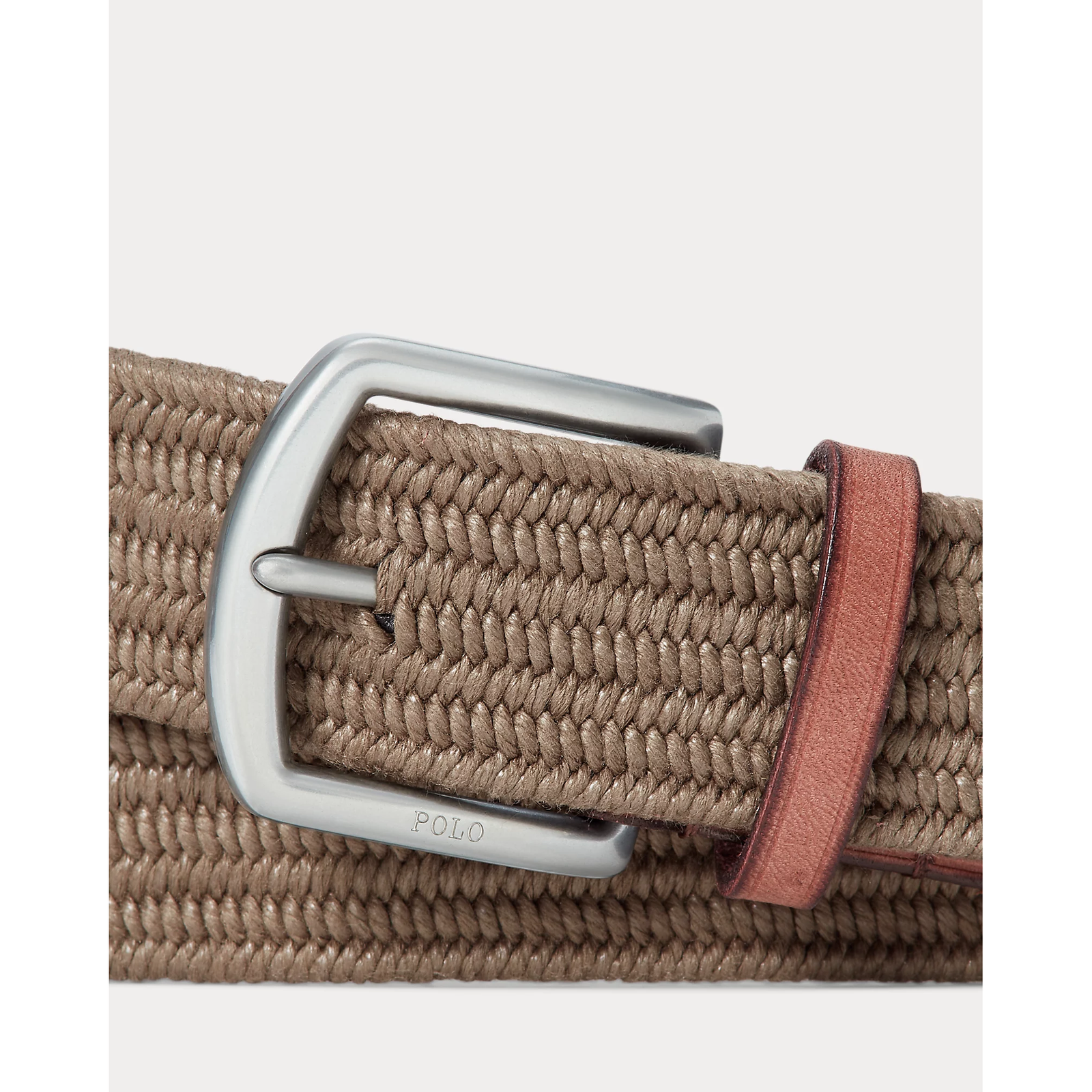 POLO RALPH LAUREN LEATHER-TRIM BRAIDED BELT