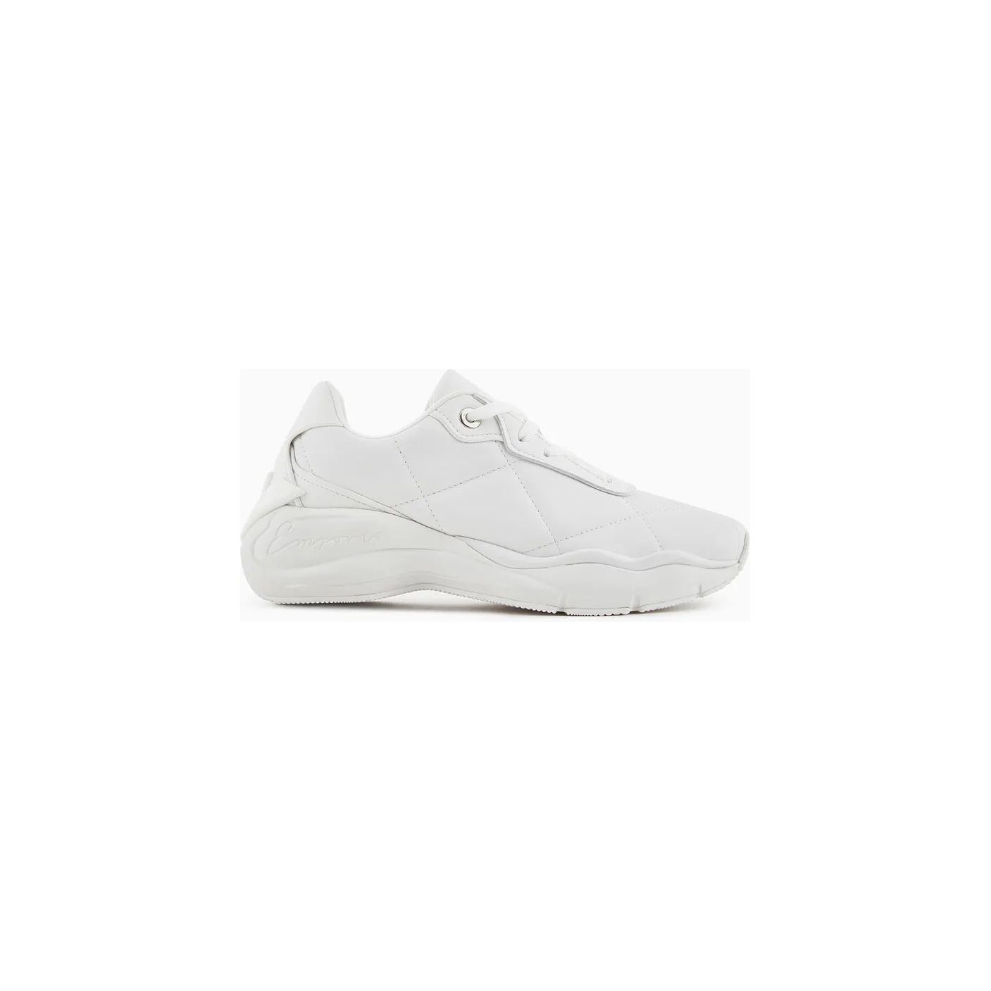 EMPORIO ARMANI QUILTED NAPPA LEATHER SNEAKERS - Yooto