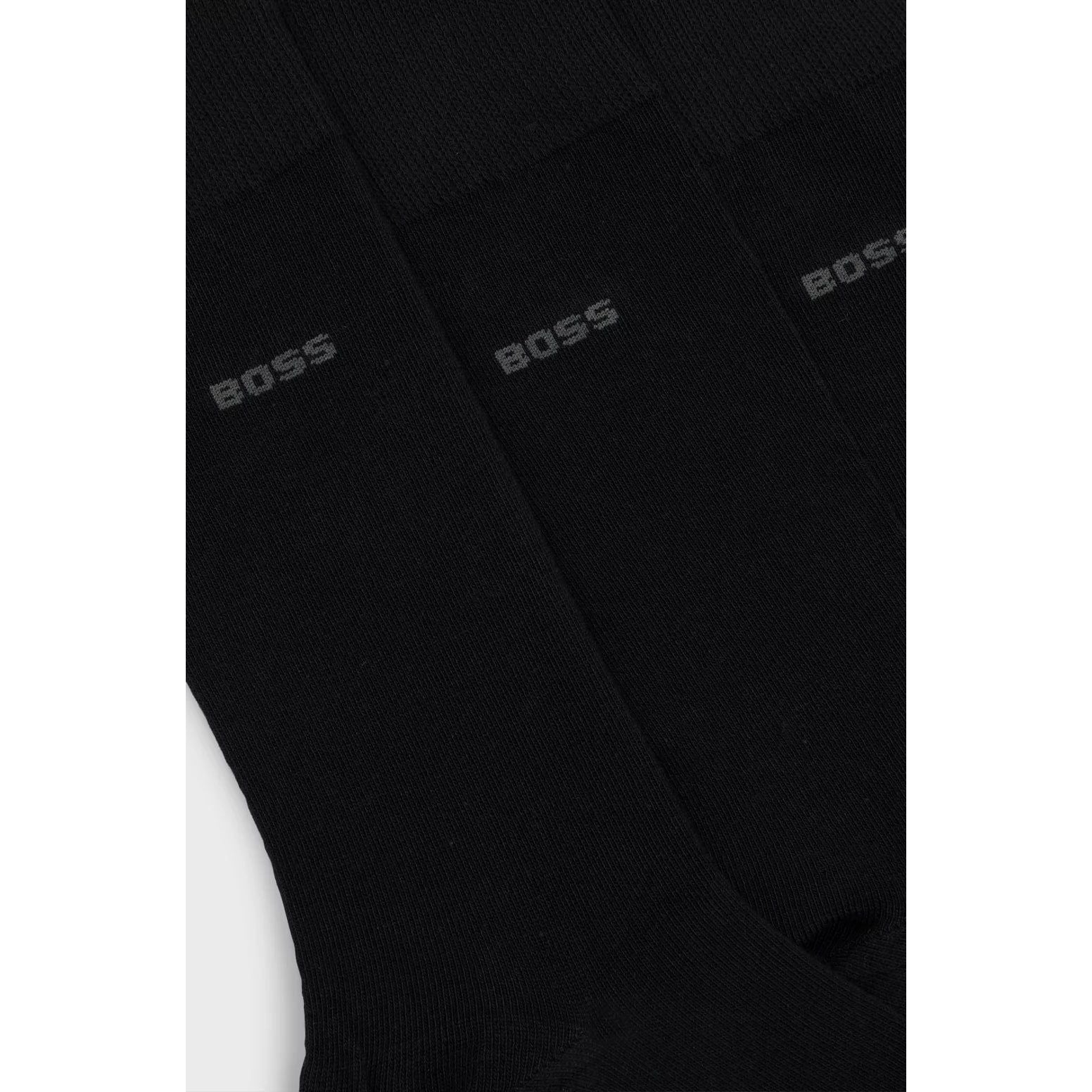 BOSS THREE-PACK OF REGULAR-LENGTH SOCKS IN STRETCH FABRIC