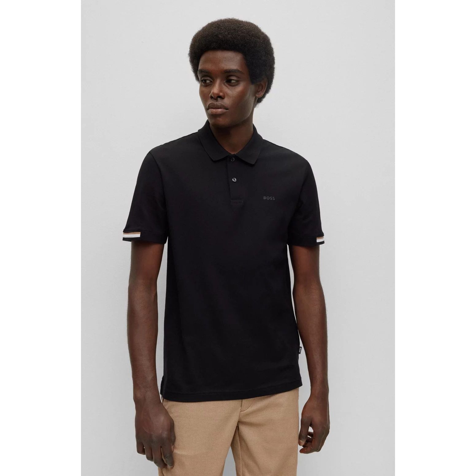 BOSS Polo shirt made of natural cotton with logo