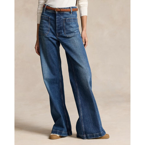 Load image into Gallery viewer, POLO RALPH LAUREN STRETCH COTTON WIDE-LEG JEAN
